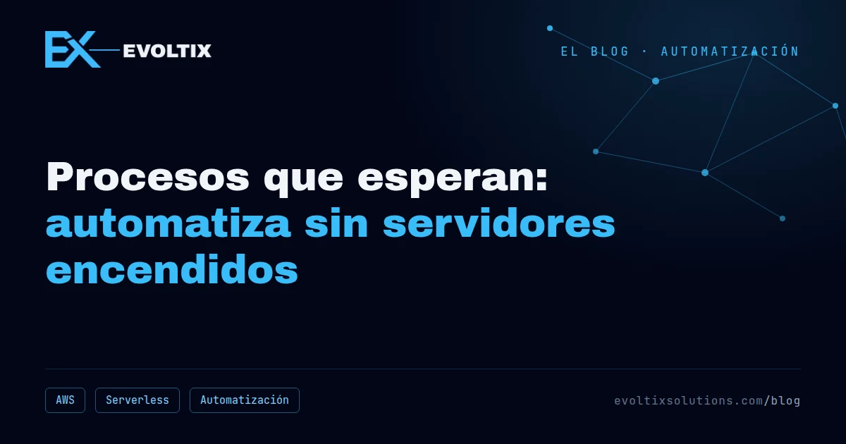 Portada: Procesos que esperan — automatiza sin servidores encendidos